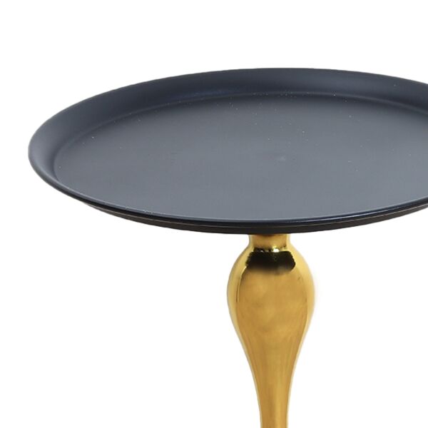 طاولة جانبية سارا - اسود وذهبي