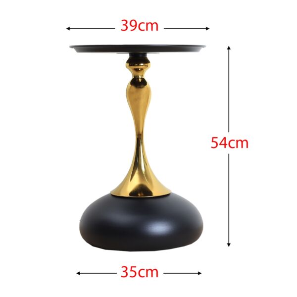 طاولة جانبية سارا - اسود وذهبي