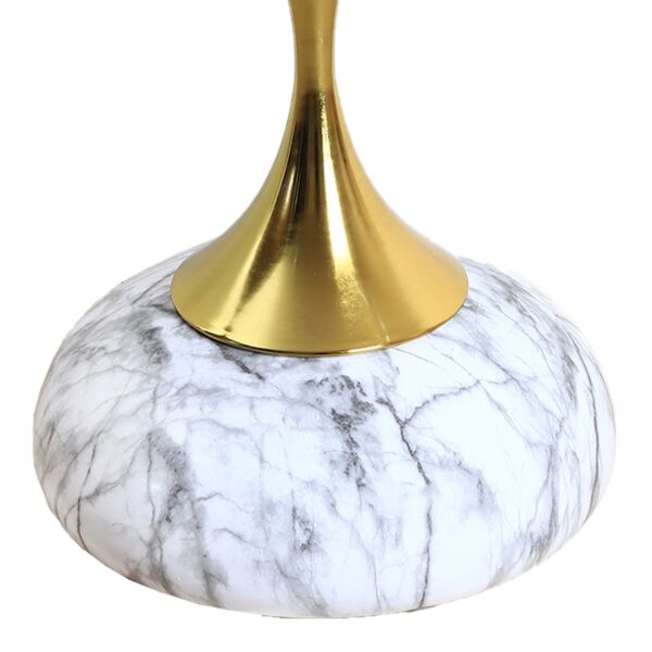 طاولة جانبية يان - رمادي وذهبي