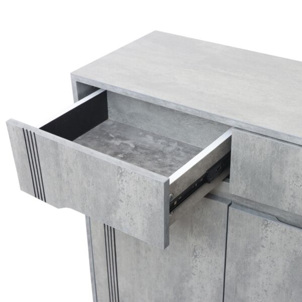 خزانة أحذية بابين اليدورا - رمادي