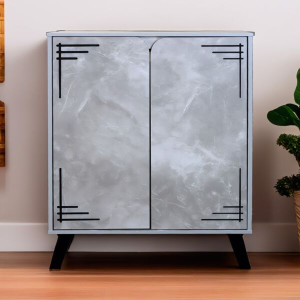 خزانة أحذية 2 باب إيزي - رمادي