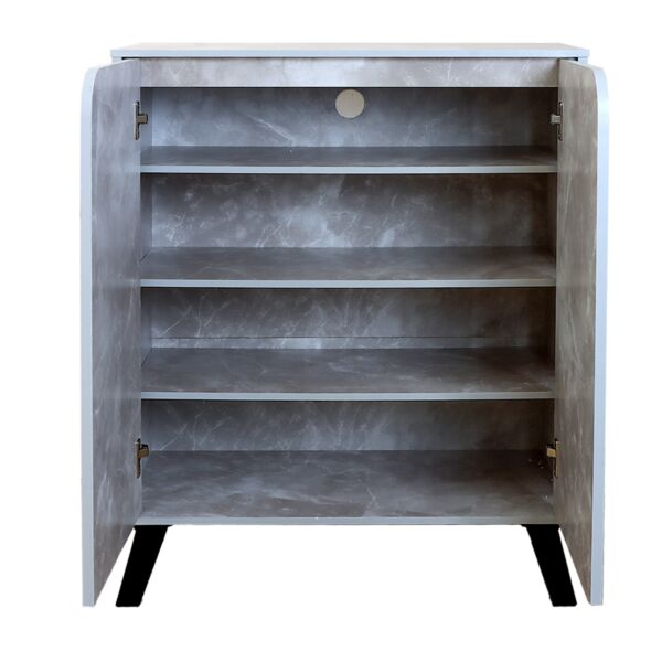 خزانة أحذية 2 باب إيزي - رمادي