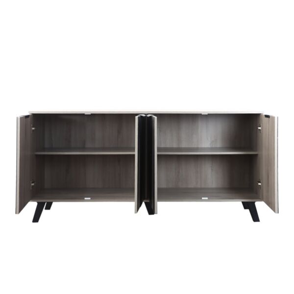 كونسول 4 أبواب شانس - خشبي وأسود