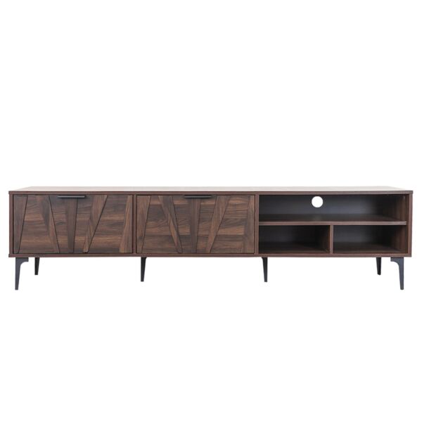 طاولة تلفزيون خشب ماليزي 180 سم فيرتال - خشبي