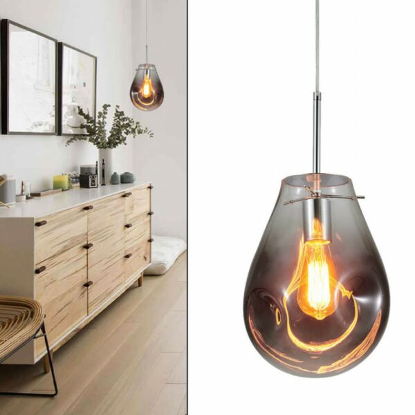 إنارة معلقة موليزا زجاج مضغوط احمر