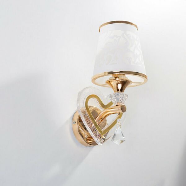 إضاءة جدارية داخلية مفردة على شكل قلب