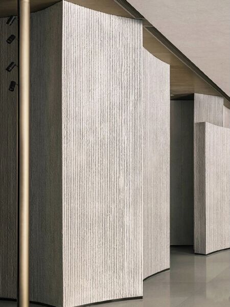 ديكور جداري بولي يوريثان كايلا - رمادي