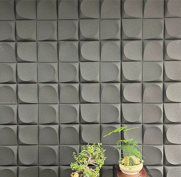 ديكور جداري بولي يوريثان باولا - رمادي