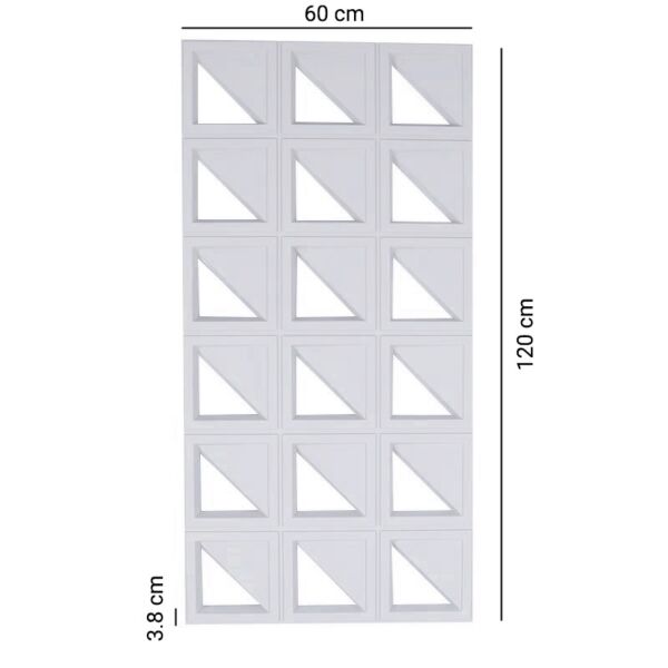 ديكور جداري بولي يوريثان شاولا - ابيض