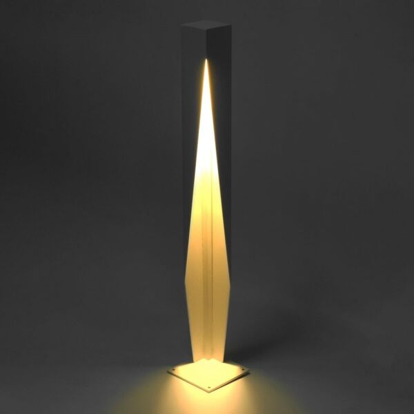 عمود اضاءة حدائق مربع بزاوية مفتوحة - أسود