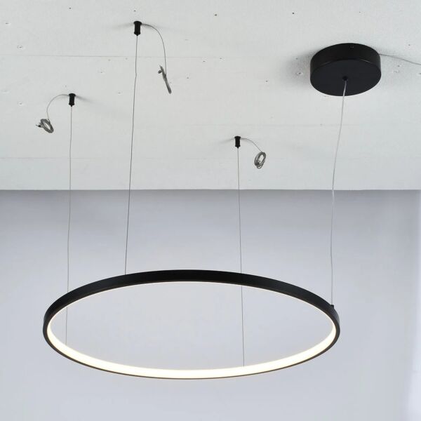 اضاءة معلقة LED دائري - اسود