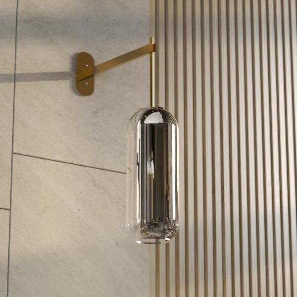 اضاءة جدارية نيو كلاسيك - ذهبي ورمادي