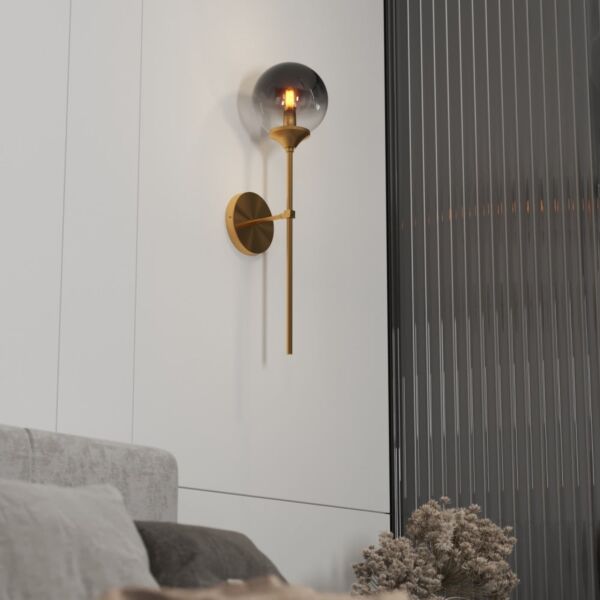 اضاءة جدارية مودرن البرت - ذهبي واسود