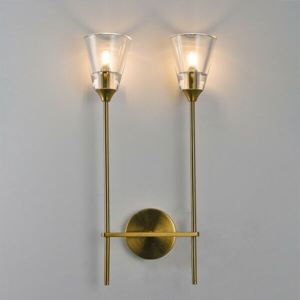 إضاءة جدارية مزدوجة رويا  ذهبي