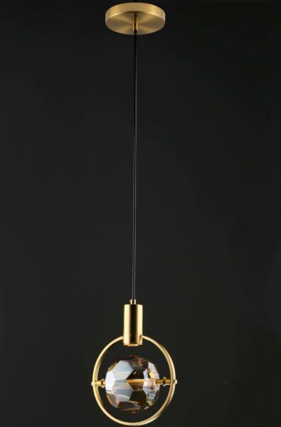 إنارة معلقة كرستال عسلي راقي