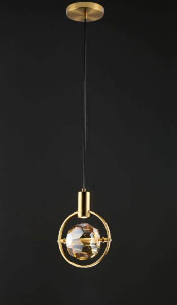 إنارة معلقة كرستال عسلي راقي