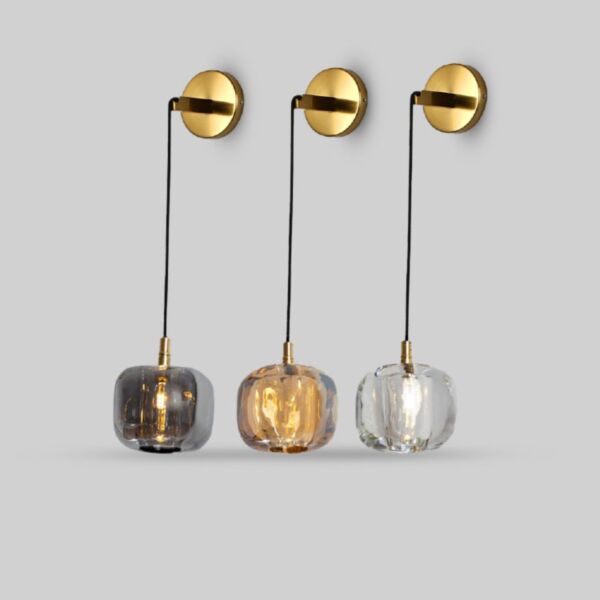 إنارة معلقة وجدراية كريستال كاميرون عسلي