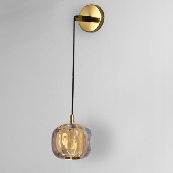 إنارة معلقة وجدراية كريستال كاميرون عسلي