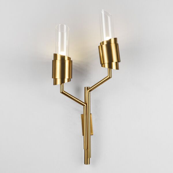 اضاءة جدارية مزدوجة كابيليا ذهبي