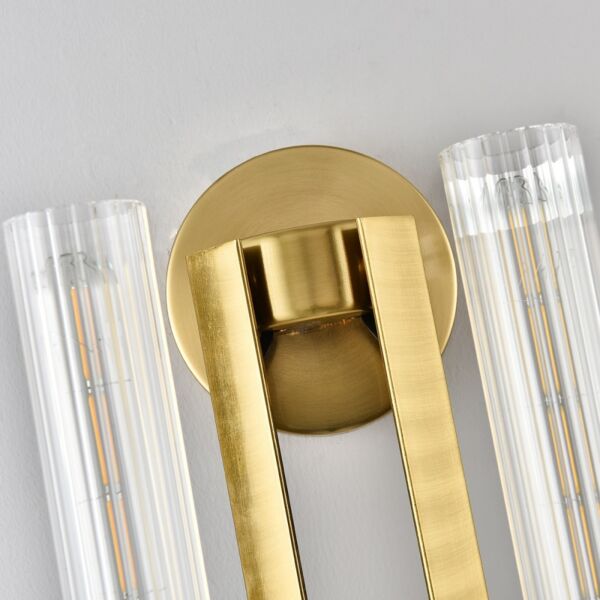 إضاءة جدارية ثنائية زجاج شفاف