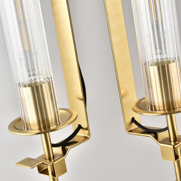 إضاءة جدارية ثنائية زجاج شفاف