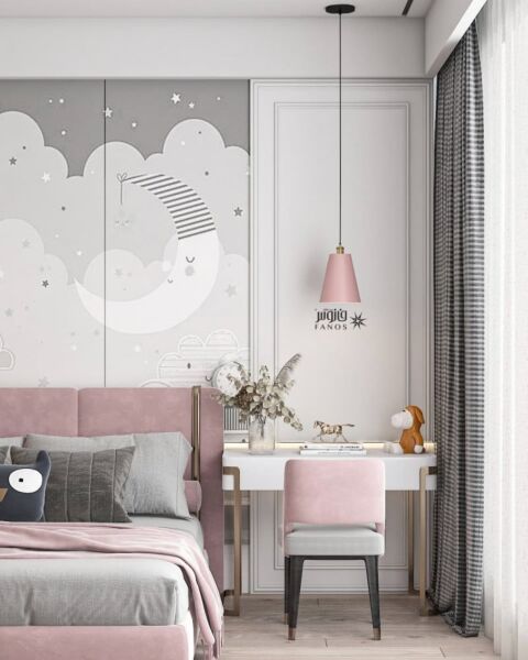 انارة معلقة قمع - زهري