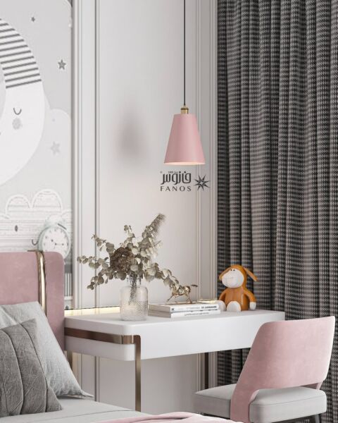 انارة معلقة قمع - زهري