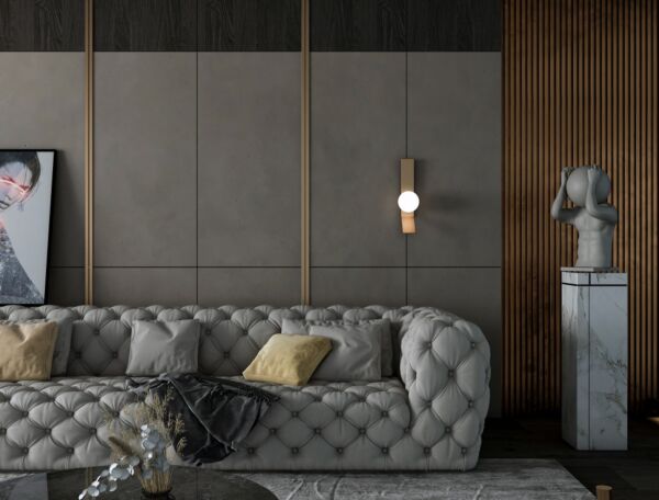 إضاءة جدارية إبليك لاركاس ذهبي وأبيض