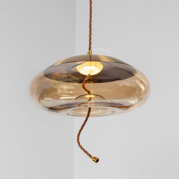 إنارة معلقة راقية بيضاوية بحبل زينة بيلين