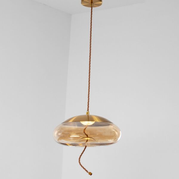 إنارة معلقة راقية بيضاوية بحبل زينة بيلين