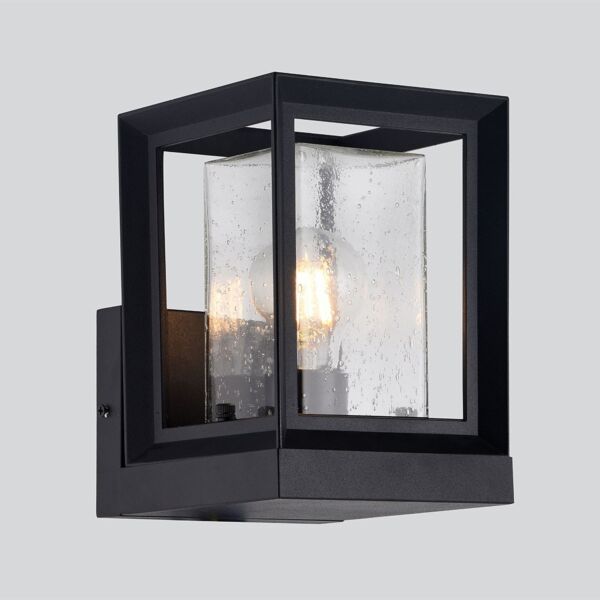 إضاءة جدارية خارجية مربعة - أسود