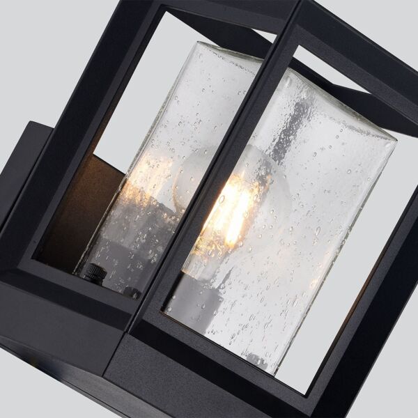 إضاءة جدارية خارجية مربعة - أسود