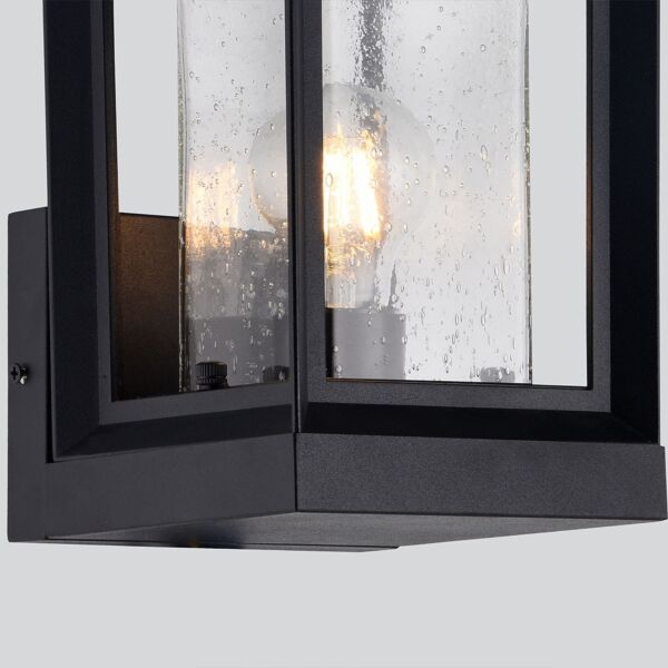 إضاءة جدارية خارجية مربعة - أسود