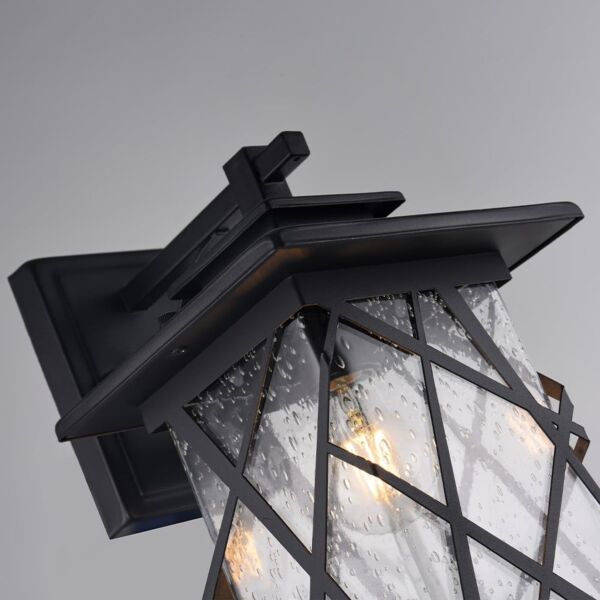 إضاءة جدارية خارجية مربع خطوط - أسود