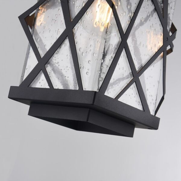 إضاءة جدارية خارجية مربع خطوط - أسود