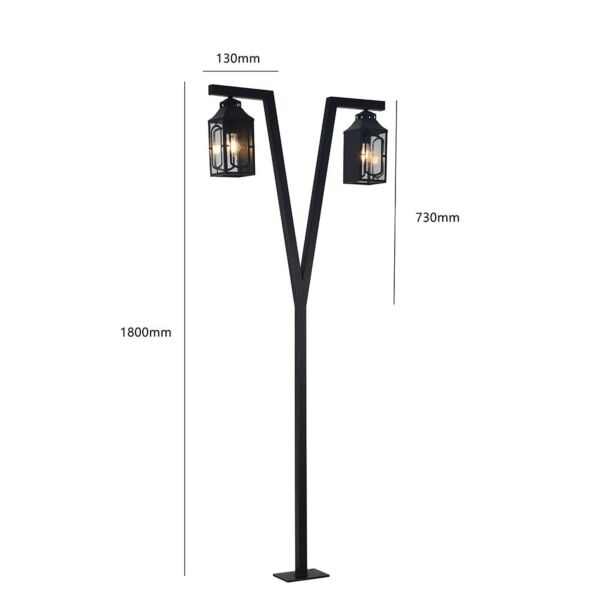 فانوس انارة خارجية عمود ثنائي