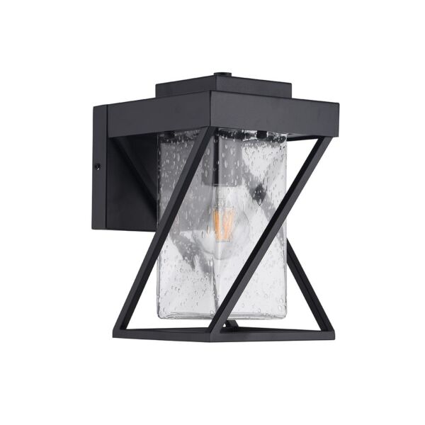 إضاءة جدارية خارجية مستطيل نقط مائل - أسود