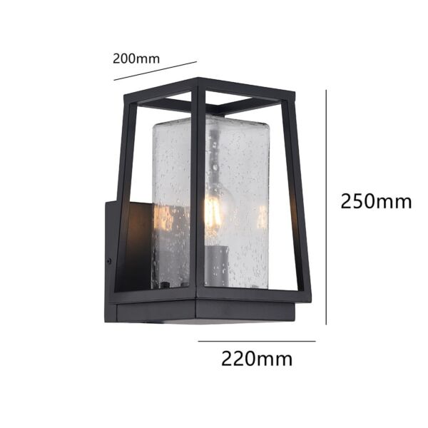 إضاءة جدارية خارجية مستطيل نقط - أسود