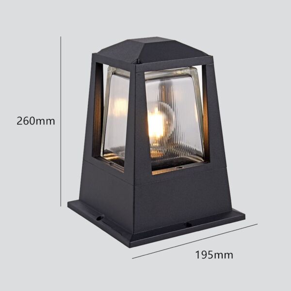 إضاءة أرضية قاعدة مربع اسود