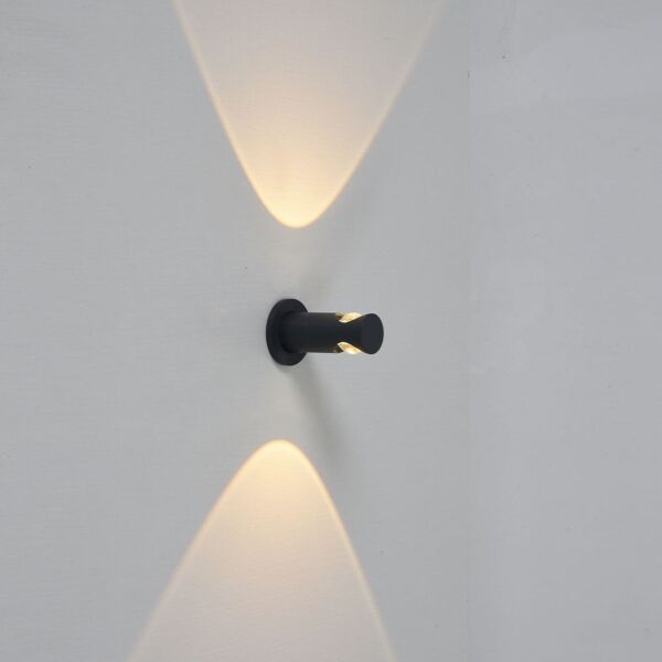 انارة معلقة حائط خارجية اسطوانية باتجاهين - رمادي