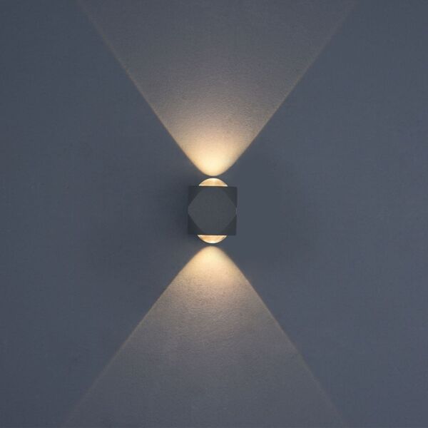 اضاءة جدارية الفاي - رمادي