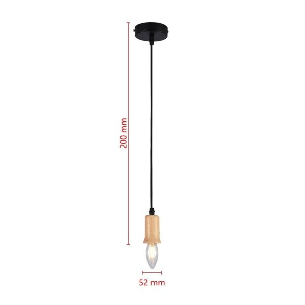 إنارة معلقة E14 - خشبي