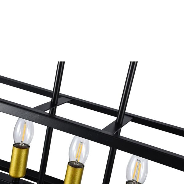 إنارة معلقة معلقة 60 سم كلاسيك معدن - اسود