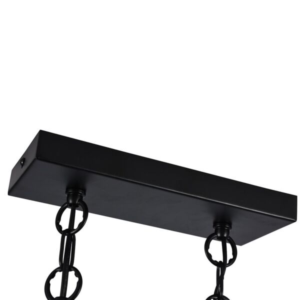 إنارة معلقة معلقة كلاسيك مستطيل - اسود وذهبي