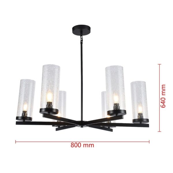 إنارة معلقة معلقة كلاسيك - أسود