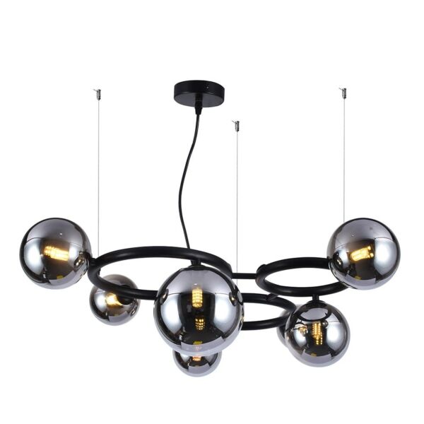 ثريا معلقة دوائر بارج - أسود