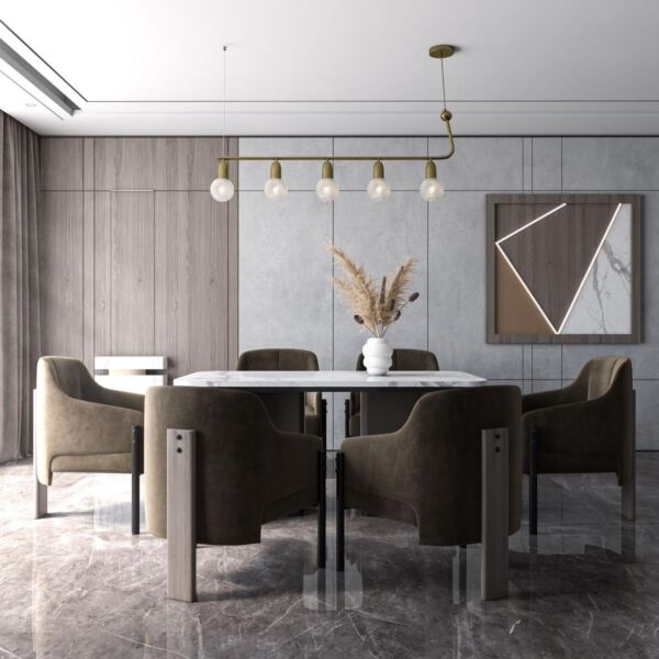 إنارة معلقة معلقة مودرن - ذهبي