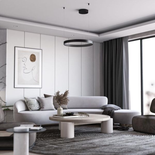 إنارة معلقة دائرية كريستال 40 سم