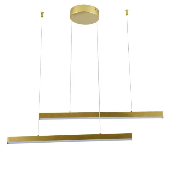 إنارة معلقة معلقة خطين مودرن - ذهبي