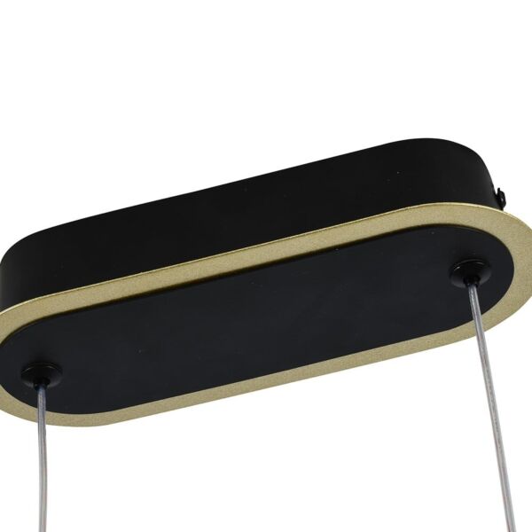 إنارة معلقة ليد كريستال خطين - ذهبي